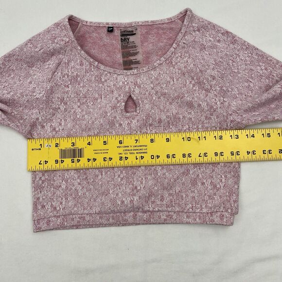 Gymshark Pink Cropped Top Long Sleeve Moisture Wick Athleisure Size Small - Picture 6 of 9